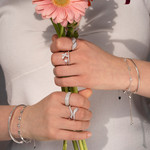 Bracelet demi-jonc argent 925 - vue porté 2