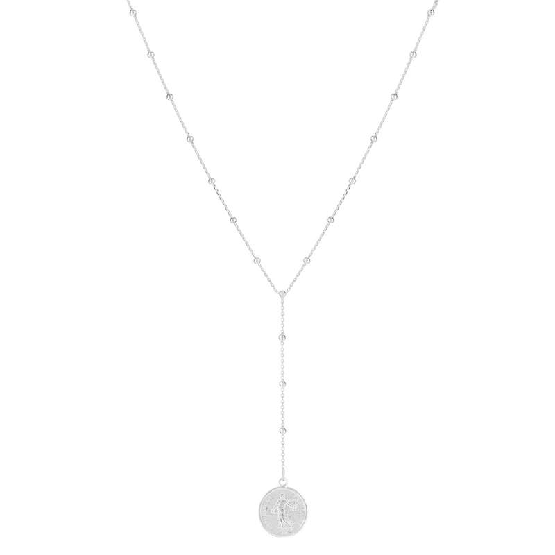 Collier argent 925 pièce maille fantaisie 46 cm - vue 2