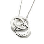 925 silver necklace with interlaced rings 46 cm - view 2