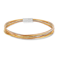 Bracelet argent 925 3 tons 19 cm