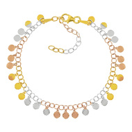 Bracelet argent 925 3 tons 23 cm