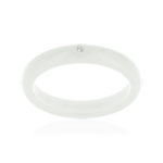 Bague résine blanche zirconia - vue 1
