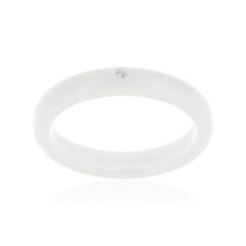 Bague résine blanche zirconia