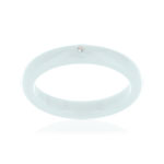 Bague résine bleue ciel zirconia - vue 1