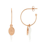 Boucles d'oreilles argent 925 rosé pampilles - vue 2