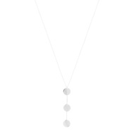 Collier argent 925 3 disques 45 cm