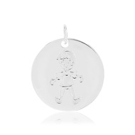 Pendentif argent 925 médaille garçonnet