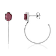 Boucles d'oreilles argent 925 zirconia violet