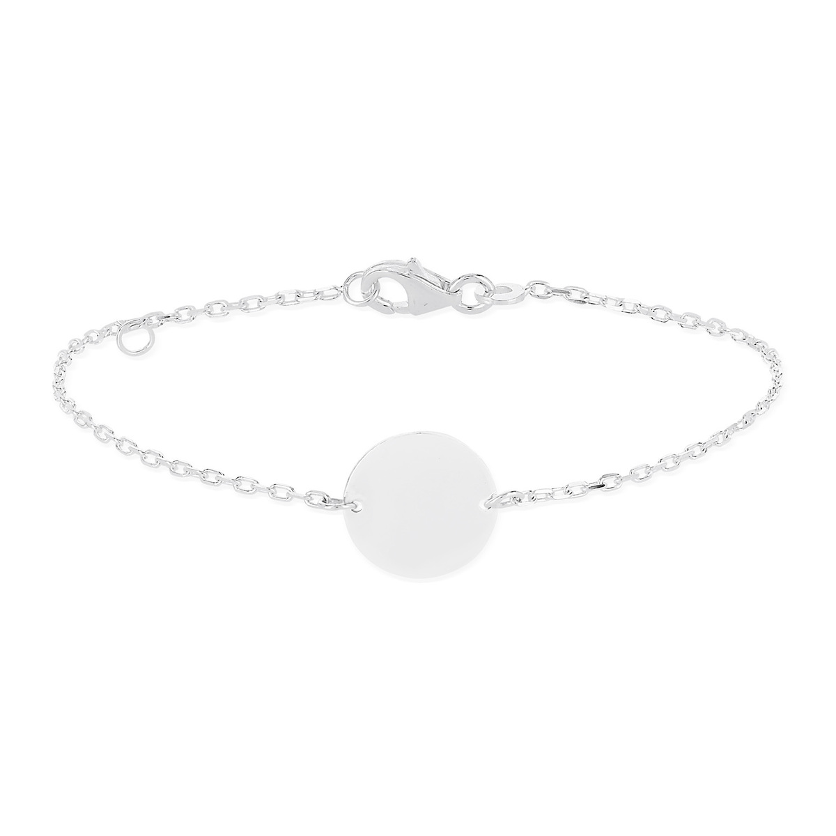 Bracelet argent 925 médaille 18 cm - vue V2