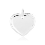 Pendentif argent 925 coeur personnalisable - vue 1
