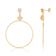 Boucles d'oreilles argent 925 rosé cristaux