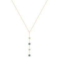 Collier argent 925 rose cristaux