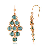 Boucles d'oreilles argent 925 rosé cristaux