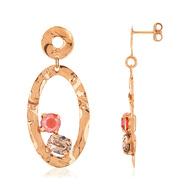 Boucles d'oreilles argent 925 rosé cristaux