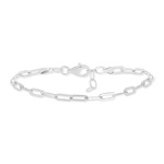 Bracelet argent 925 maille forçat plate 20 cm - vue 2