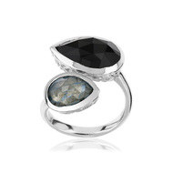 Bague argent 925 onyx labradorite