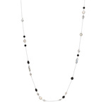 Sautoir argent 925 pierres fines 91 cm - vue 1