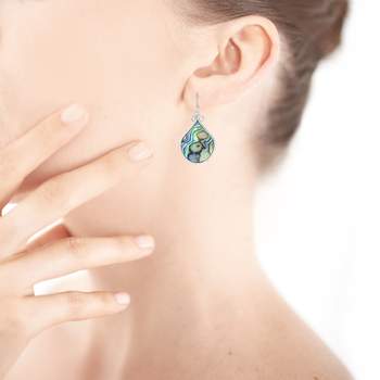 Boucles d'oreilles argent 925 pendants nacres