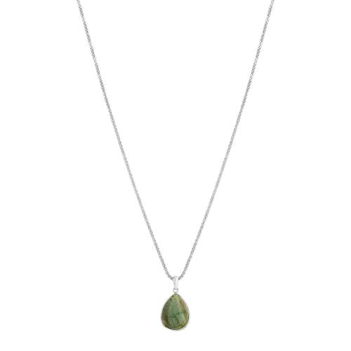 Collier argent 925 labradorite 45 cm