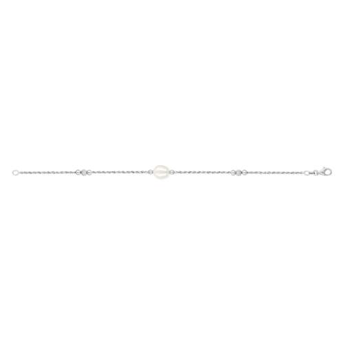 Bracelet argent 925 perle de culture de Chine 19 cm
