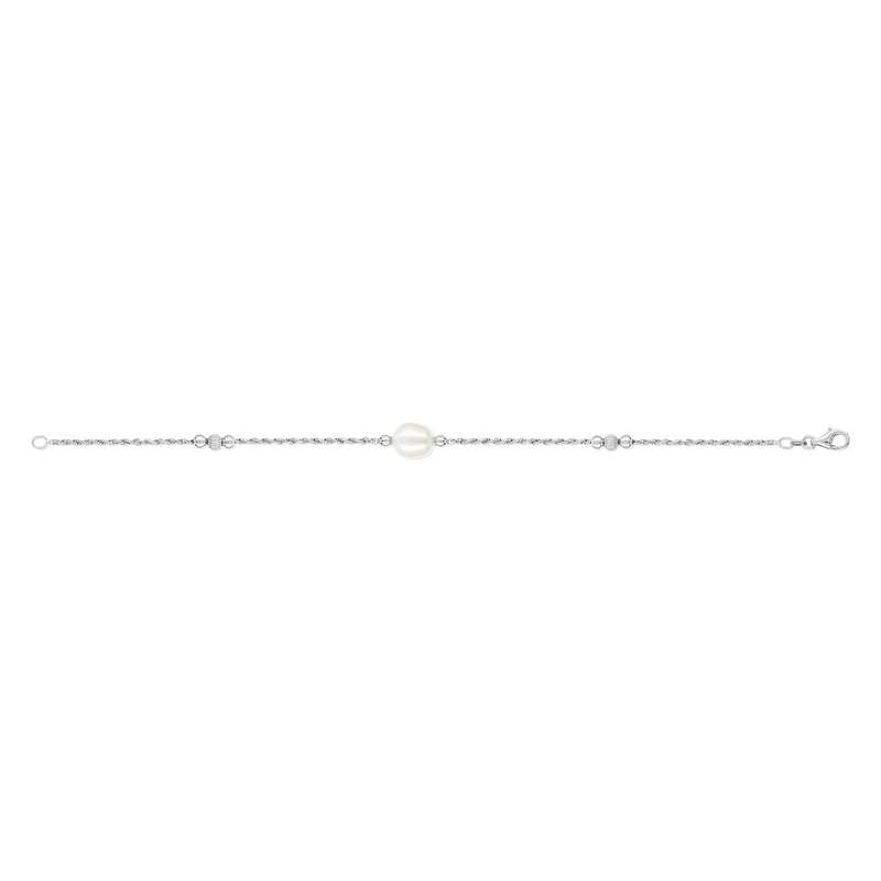 Bracelet argent 925 perle de culture de Chine 19 cm - vue 1