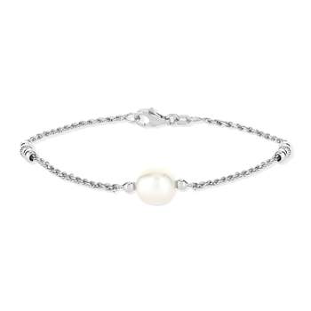 Armband van 925 zilver met gekweekte parel uit China, 19 cm