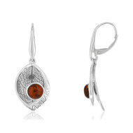 Boucles d'oreilles argent 925 ambre