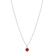 Collier argent 925 corail 45 cm