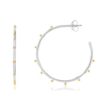Bicolor 925 silver earrings