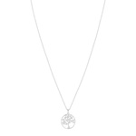 Collier argent 925 arbre de vie zirconias 43 cm - vue 1