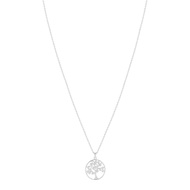 Collier argent 925 arbre de vie zirconia 43 cm