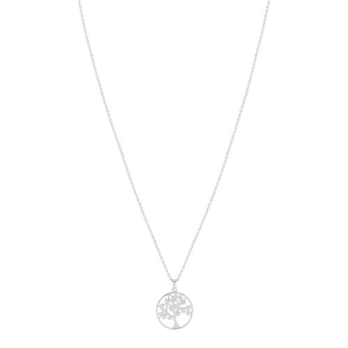 Silver necklace 925 tree of life zirconias 43 cm