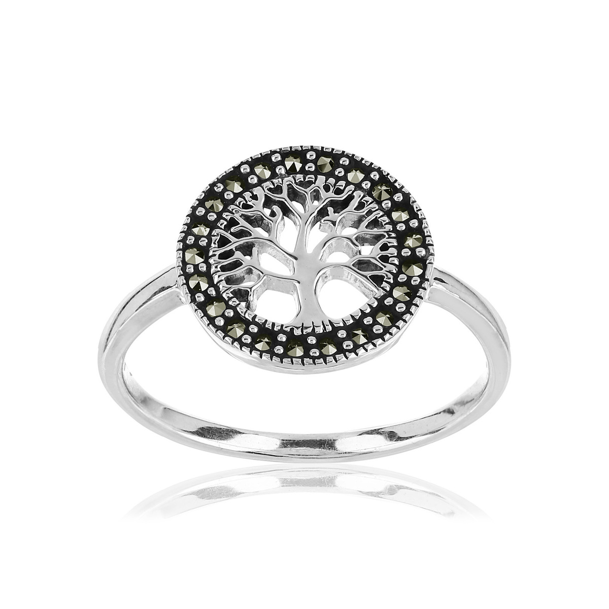 Bague argent 925 marcassites - vue V1