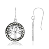 Boucles d'oreilles argent 925 marcassites