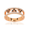 Bague argent 925 rose zirconia - vue V1