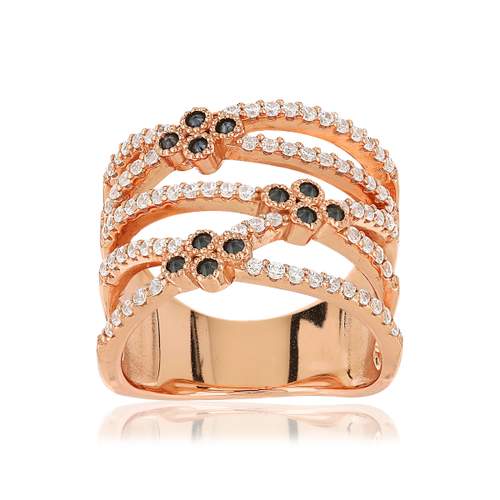 Bague argent 925 rose zirconia