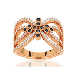 Bague argent 925 rose zirconia - vue 1