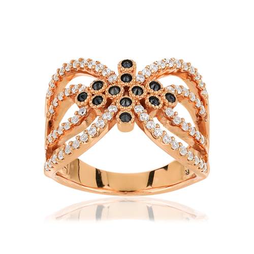 Bague argent 925 rose zirconia
