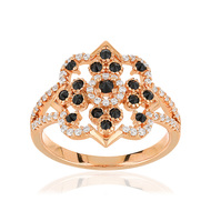 Bague argent 925 rose zirconia