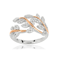 Bague argent 925 2 tons zirconia