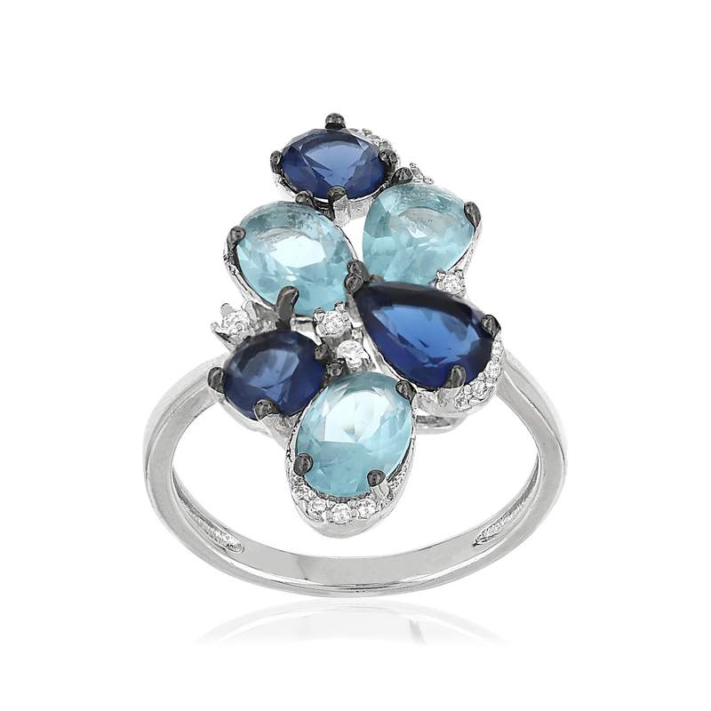 Bague argent 925 zirconia - vue 1