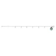 Bracelet argent 925 perle culture tahiti zirconia
