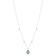 Collier argent 925 perle culture tahiti zirconia