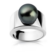 Bague argent perle culture tahiti