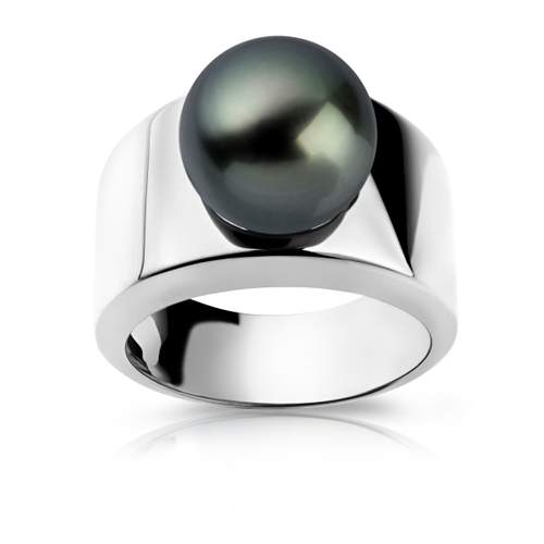 Bague argent 925 perle de culture de Tahiti
