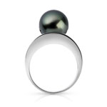 Bague argent 925 perle de culture de Tahiti - vue 2