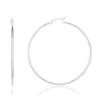 Créoles argent 925 55 mm - vue 1