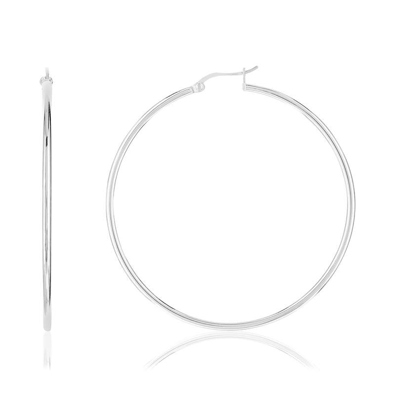 Créoles argent 925 55 mm - vue 1