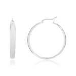 Créoles argent 925 30 mm - vue 1