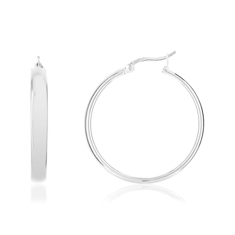 Créoles argent 925 30 mm - vue 1